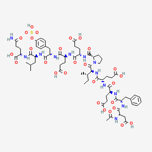 Chemical structure of Acetyl-Hirudin (55-65) (sulfated)