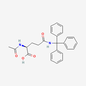 Chemical structure of Ac-Gln(Trt)-OH