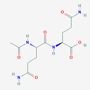 Chemical structure of Ac-Gln-Gln-OH