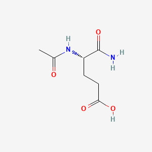 Chemical structure of Ac-Glu-NH₂