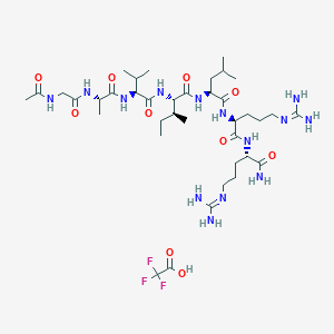 Chemical structure of Ac-Gly-Ala-Val-Ile-Leu-Arg-Arg-NH₂
