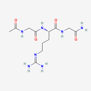 Chemical structure of Ac-Gly-Arg-Gly-NH₂