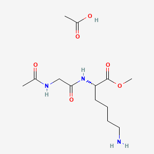 Chemical structure of Ac-Gly-Lys-OMe