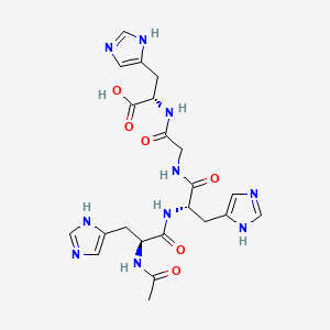 Chemical structure of Ac-His-His-Gly-His-OH