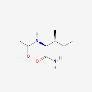 Chemical structure of Ac-Ile-NH₂