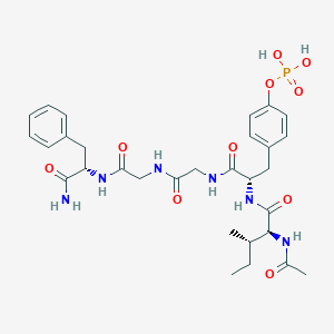 Chemical structure of Ac-Ile-Tyr(PO₃H₂)-Gly-Glu-Phe-NH₂