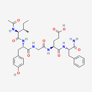 Chemical structure of Ac-Ile-Tyr-Gly-Glu-Phe-NH₂