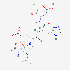 Chemical structure of Ac-Leu-Glu-His-Asp-chloromethylketone