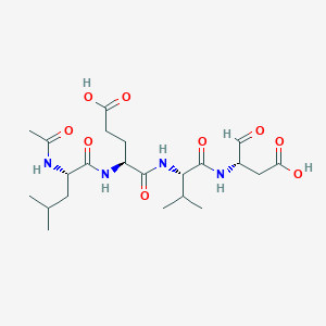 Chemical structure of Ac-Leu-Glu-Val-Asp-aldehyde (pseudo acid)