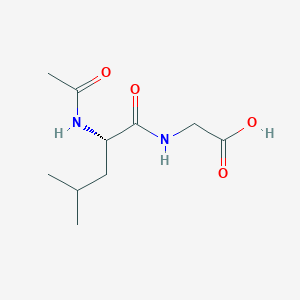 Chemical structure of Ac-Leu-Gly-OH
