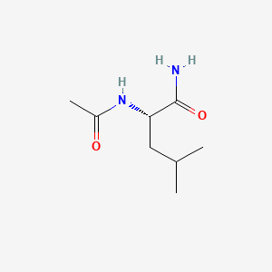 Chemical structure of Ac-Leu-NH₂