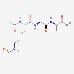 Chemical structure of Ac-Lys(Ac)-D-Ala-D-Ala-OH