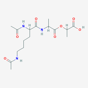 Chemical structure of Ac-Lys(Ac)-D-Ala-D-lactic acid