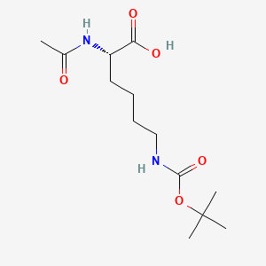 Chemical structure of Ac-Lys(Boc)-OH