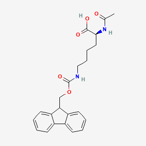 Chemical structure of Ac-Lys(Fmoc)-OH