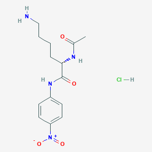 Chemical structure of Ac-Lys-pNA hydrochloride salt
