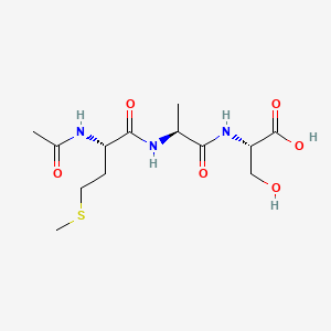 Chemical structure of Ac-Met-Ala-Ser-OH