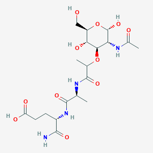 Chemical structure of Ac-muramyl-Ala-Glu-NH₂