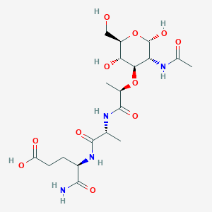 Chemical structure of Ac-muramyl-D-Ala-D-Glu-NH₂