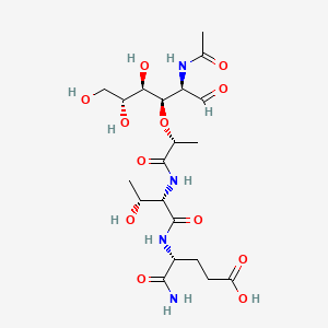 Chemical structure of Ac-muramyl-Thr-D-Glu-NH₂