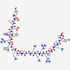 Chemical structure of ACTH (2-24) (human, bovine, rat)