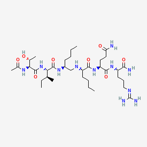 Chemical structure of Ac-Thr-Ile-Nle-psi(CH₂NH)Nle-Gln-Arg-NH₂