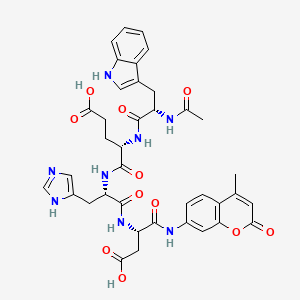 Chemical structure of Ac-Trp-Glu-His-Asp-AMC