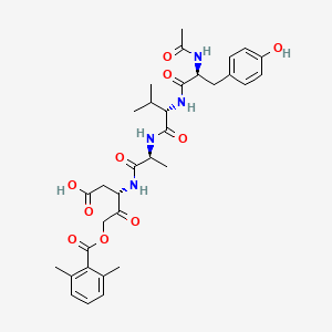 Chemical structure of Ac-Tyr-Val-Ala-Asp-2,6-dimethylbenzoyloxymethylketone