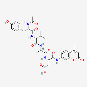 Chemical structure of Ac-Tyr-Val-Ala-Asp-AMC