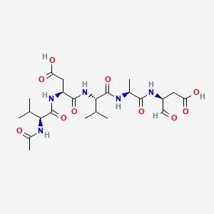 Chemical structure of Ac-Val-Asp-Val-Ala-Asp-aldehyde (pseudo acid)
