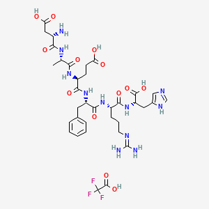 Chemical structure of Amyloid β-Protein (1-6)