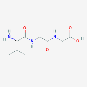Chemical structure of H-Val-gly-gly-OH