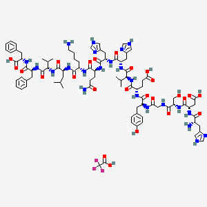 Chemical structure of Amyloid β-Protein (6-20)