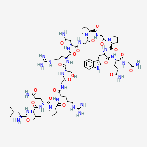 Chemical structure of Apelin-36 (1-16) amide (human)