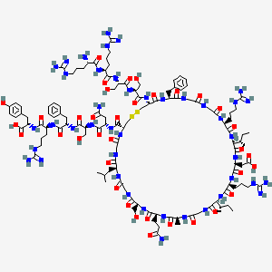 Chemical structure of Atrial natriuretic factor 26, rat