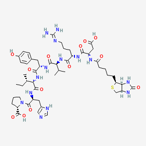 Chemical structure of Biotinyl-Angiotensin I/II (1-7)