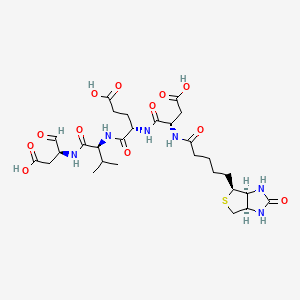 Chemical structure of Biotin-DEVD-CHO