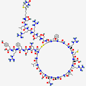 Chemical structure of Biotinyl-Atrial Natriuretic Factor (1-28) (human)