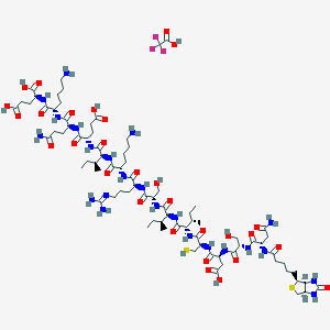 Chemical structure of Biotinyl-CBP501 Affinity Peptide