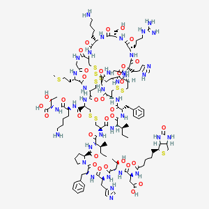 Chemical structure of Biotinyl-Hepcidin-25 (human)