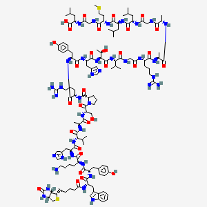 Chemical structure of Biotinyl-Neuropeptide W-23 (human)