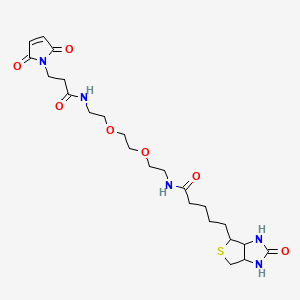 Chemical structure of Biotinyl-PEG2-maleimide