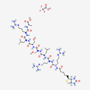 Chemical structure of Biotinyl-S6 Phosphate Acceptor Peptide