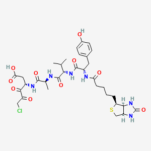 Chemical structure of Biotinyl-Tyr-Val-Ala-Asp-chloromethylketone