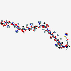 Chemical structure of Biotinyl-εAhx-LL-37 (scrambled)