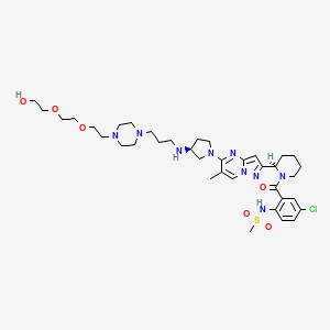Chemical structure of Biotinyl-ε-aminocaproyl-D-Phe-Pro-Arg-chloromethylketone