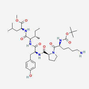 Chemical structure of Boc-(Lys⁹)-Neurotensin (9-13)-methyl ester