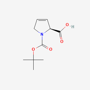 Chemical structure of Boc-3,4-dehydro-Pro-OH