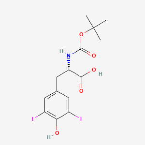 Chemical structure of Boc-3,5-diiodo-Tyr-OH