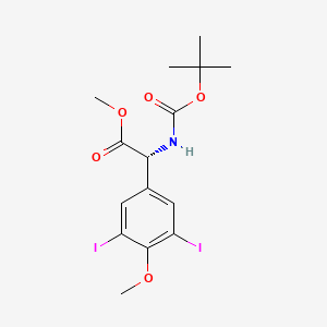 Chemical structure of Boc-3,5-diiodo-Tyr-OMe